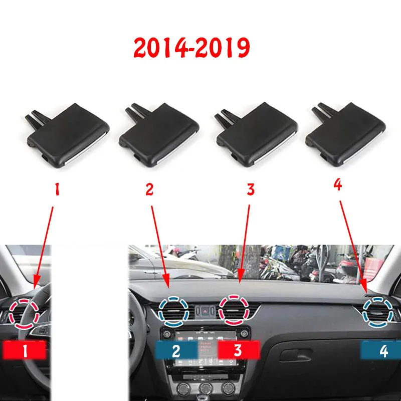 1pc Car A/C Air Vent Grille Tab Clip Automobile Conditioner Outlet Repair Kit For Volkswagen Skoda Octavia 2014-2019 - купить по