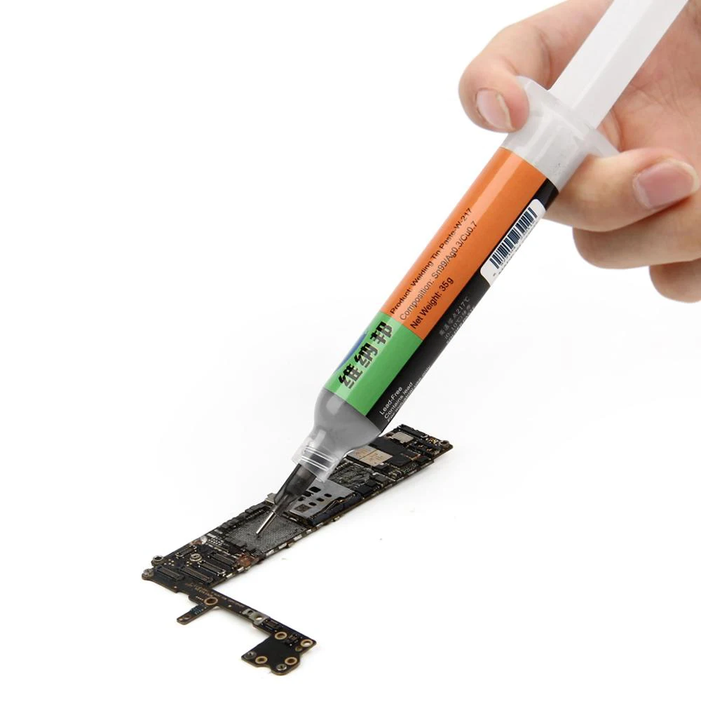 Шприц 10CC для пайки Оловянная паста бессвинцовый сварочный флюс 35 г крем iPhone