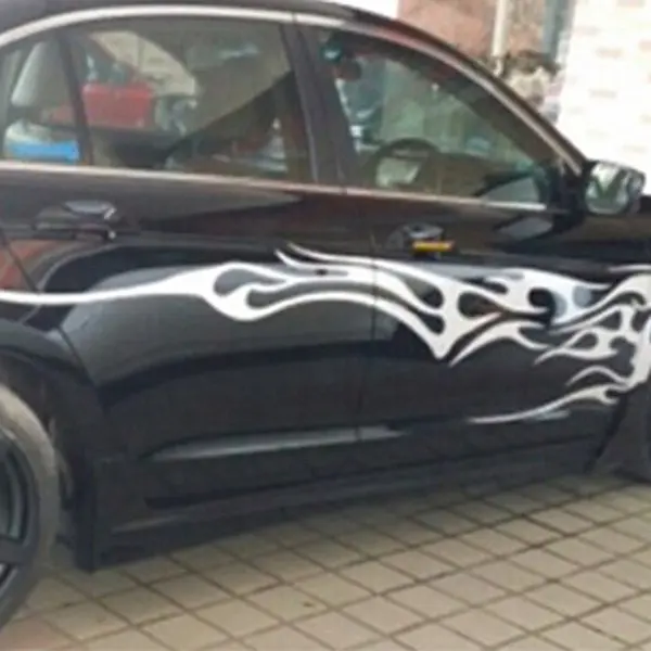 Наклейки на автомобиль авто пламя огонь мотоцикл наклейка весь корпус