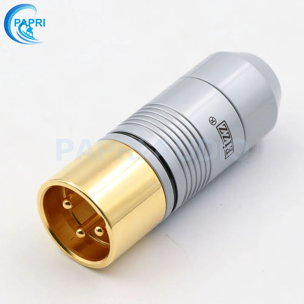 EIZZ 2 шт. Tellurium медь 3 булавки Мужской Женский XLR разъем MIC змея 24 К золото Платиновое покрытие аудио усилитель микрофонный кабель Jack