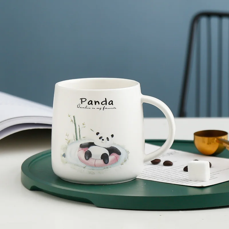 460 мл мультяшная кружка с изображением панды для молока детская Милая