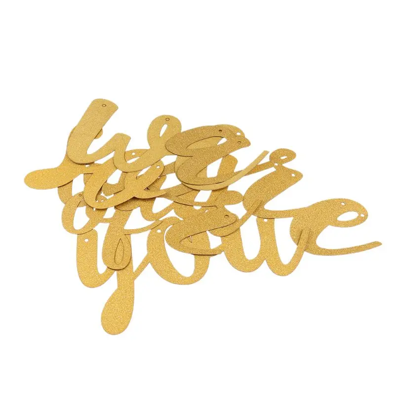 

Gold Glittery We are So of You Banner -Graduation Party/Grad Party Decorations D08D