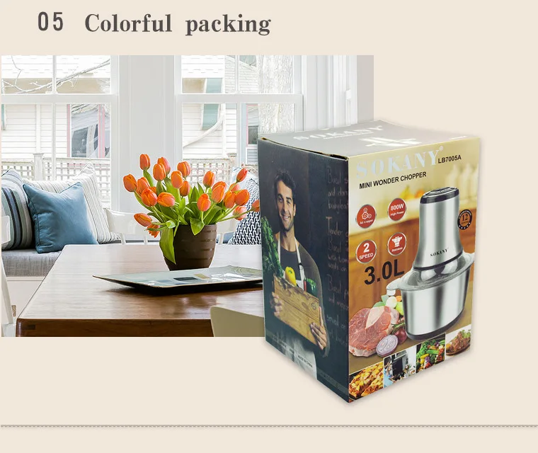 220 В перекрестная электрическая бытовая мясорубка ручной блендер для овощей