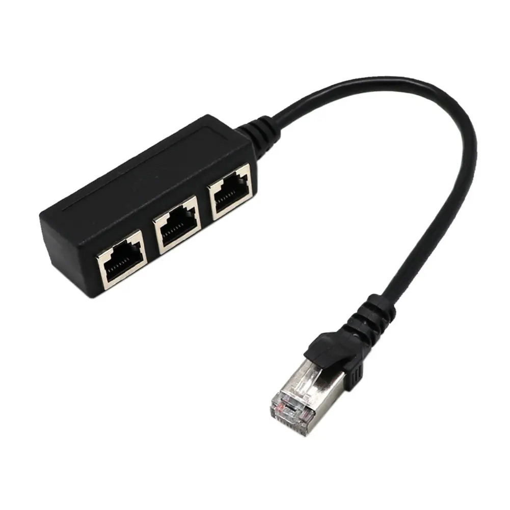 Аксессуары RJ45 разъем USB порт печатная плата ABS стабильный LAN Ethernet адаптер сплиттер