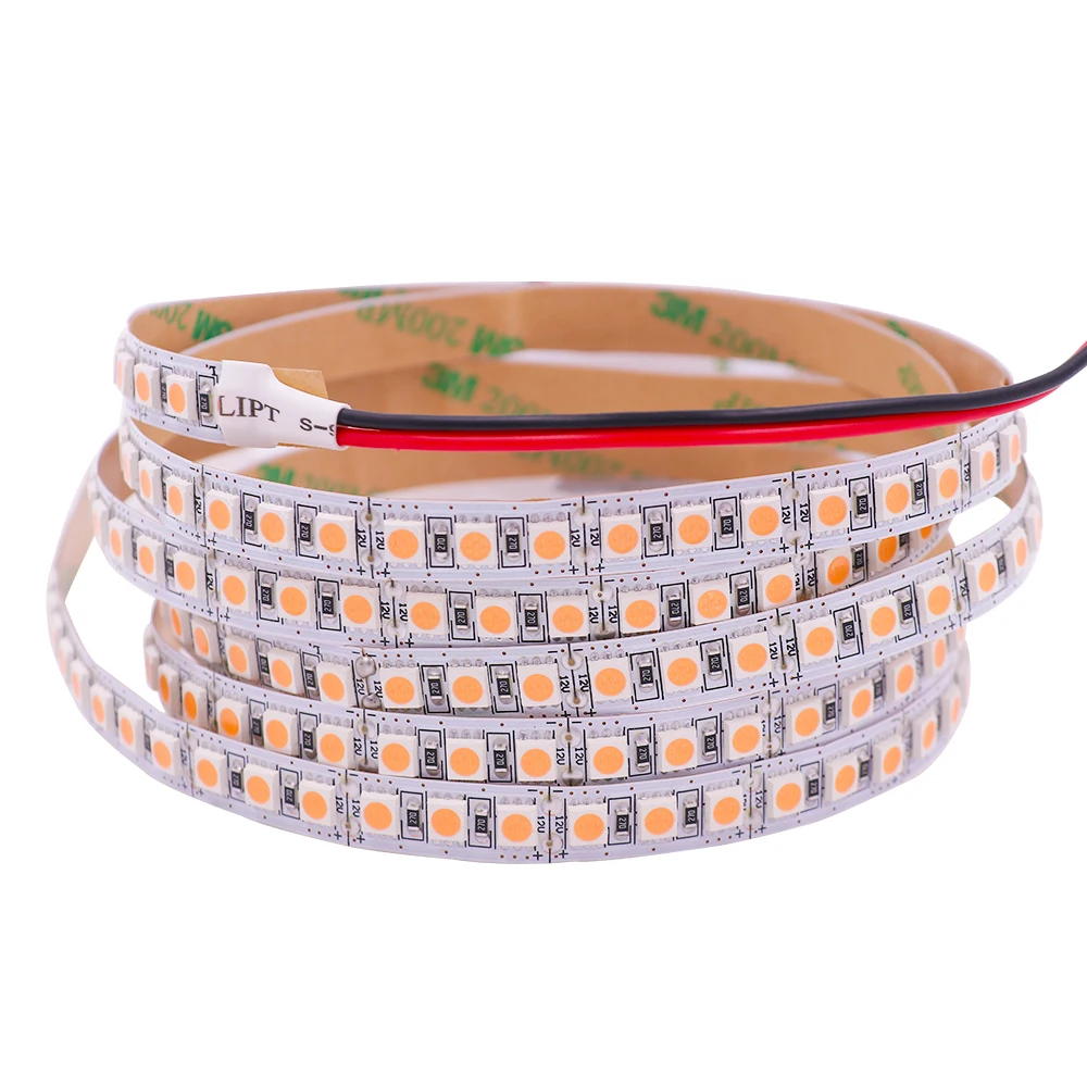 

5050 LED Strip Light 12V 120led/m Waterproof RGB LED Tape 5M 600LED Flexible Ribbon Diode Soft Light Strip for Home Decoration