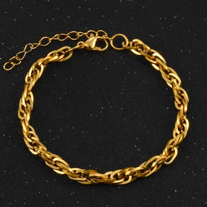 Новинка 2022 модный витой браслет из нержавеющей стали для мужчин и женщин ювелирные изделия в стиле хип-хоп