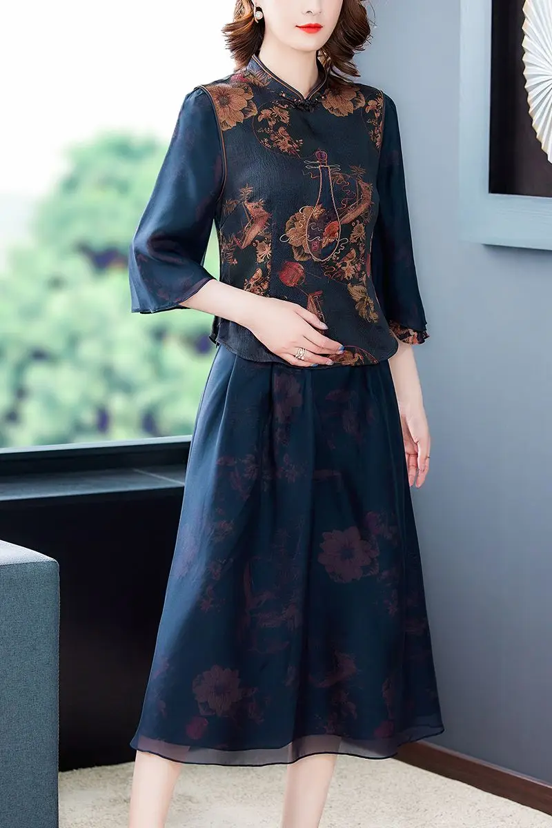 

COIGARSAM Women Long Dress Summer New Casual Half Sleeve Stand Neck Red Blue Black Dresses Traf Vestidos Robe