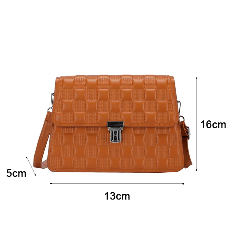 

PU Leather Shoulder Bag Retro Crossbody Bags for Women Luxury Designer Purses Handbags Multi Square Summer Bag Clutch Bags Girls