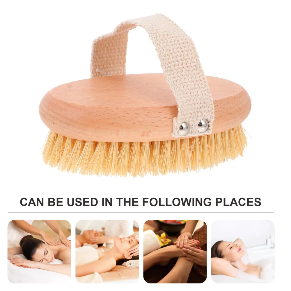 

1Pc Practical Wooden Bath Brush Comfortable Brush Bristles Bathing Brush