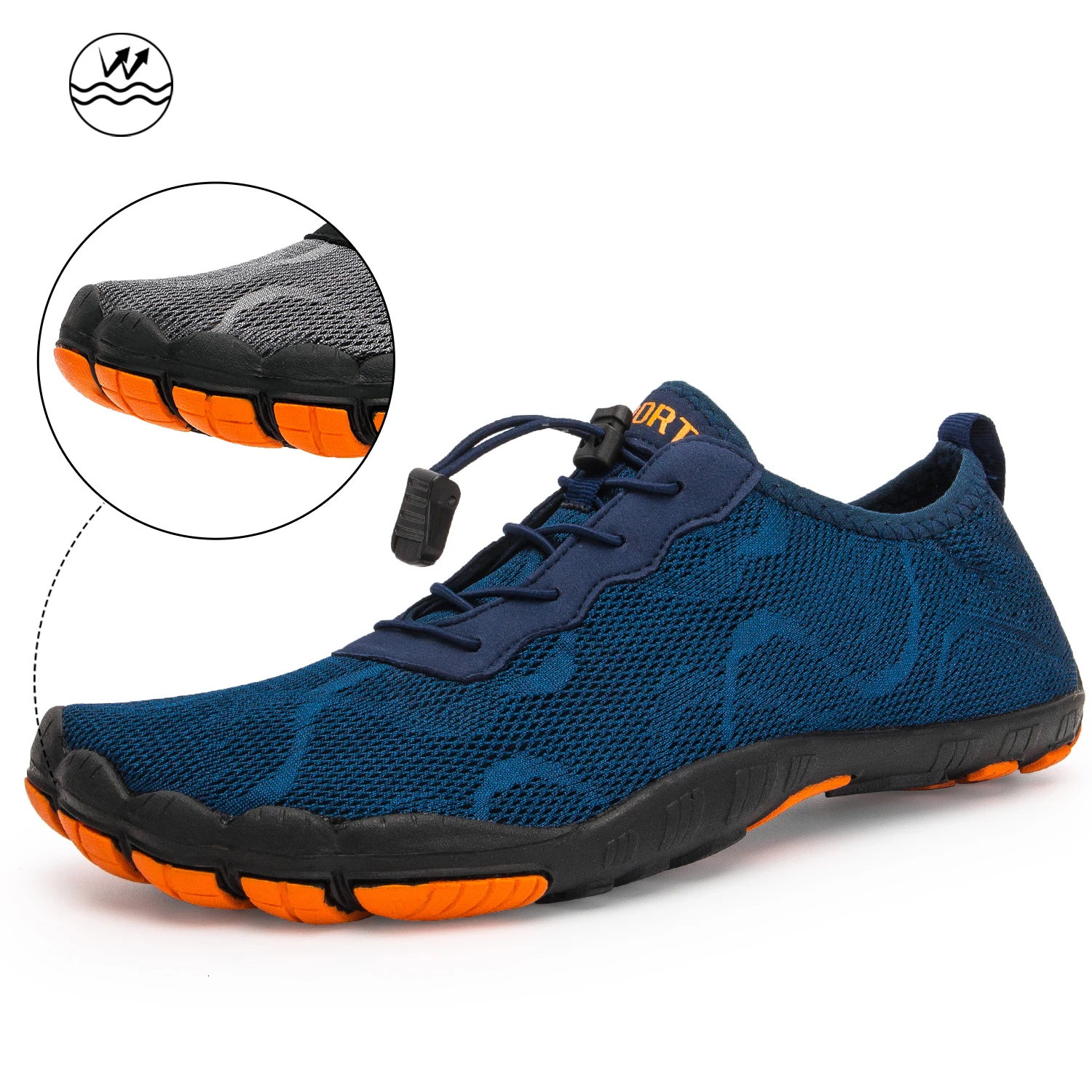 man blue aqua shoes Мужская Спортивная обувь; мужская пляжная обувь для женщин; дышащая Спортивная обувь для пеших прогулок; быстросохнущие кроссовки для речных и морских вод - Цвет: man blue aqua shoes