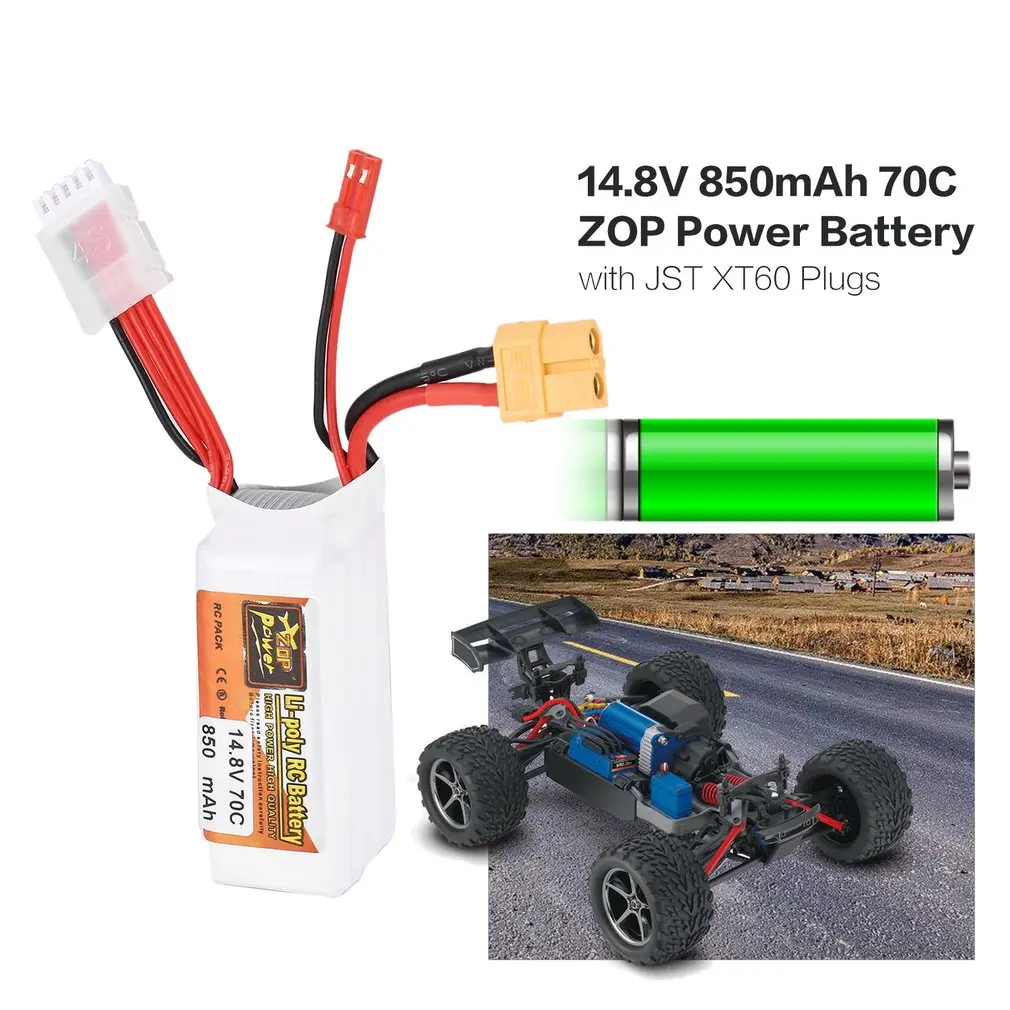 Горячее предложение! Распродажа! ZOP power 14 8 V 850mAh 70C 4S 1P RC Lipo батарея JST XT60 вилка