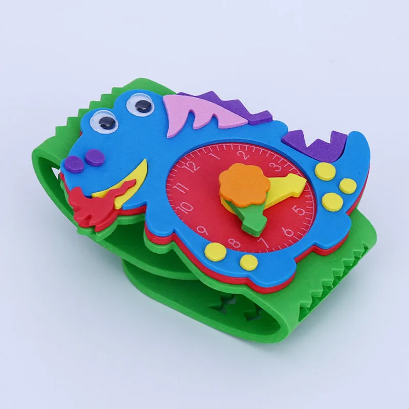 Children's Creative 3D EVA Foam Craft Handmade Sticker Early Education Diy Material Package Simulation Cute Cartoon Watch Toy | Игрушки и