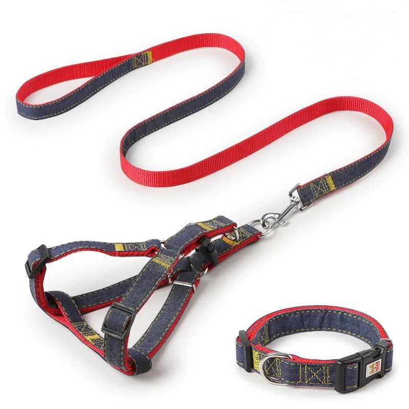 

3pcs Breathable Small Dog Pet Harness and Leash Set Puppy Cat Vest Harness Collar for Chihuahua Pug Bulldog Cat Arnes Perro