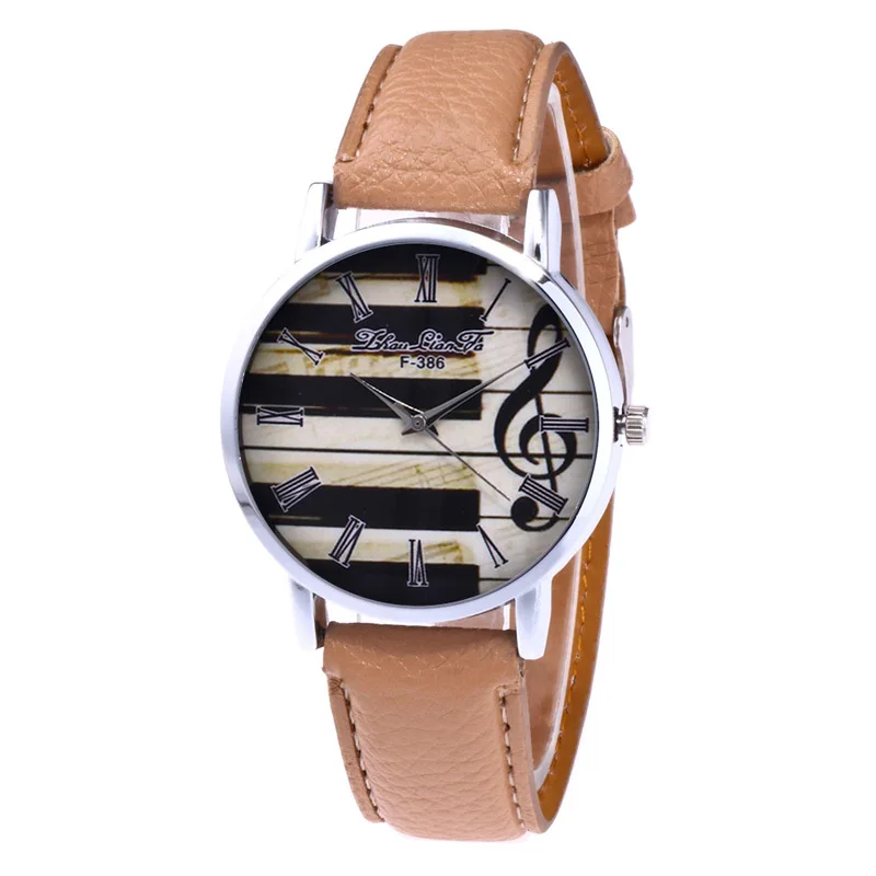 

Vintage Style Round Dial Couple Watches Faux Leather Band Casual Watch Quartz Watch for Women Men LXH