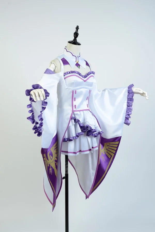 Re Zero Cosplay Life in a Different World from kara Hajimeru Isekai Seikatsu Emilia Costume Dress Women Girls |