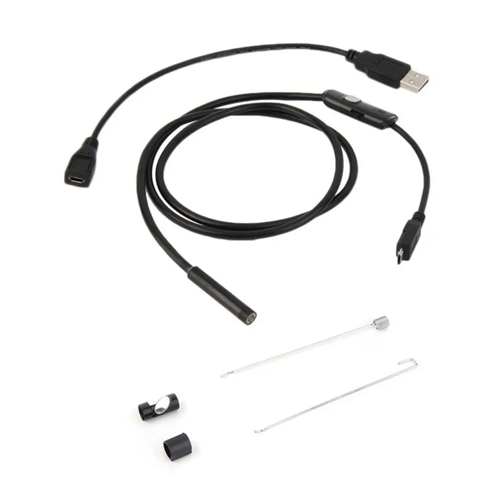 

7mm 1M/1.5M/2M/3.5M Endoscope Waterproof Lens USB Cable Mini Inspection Camera Snake Tube Borescope with 6 LED for Android