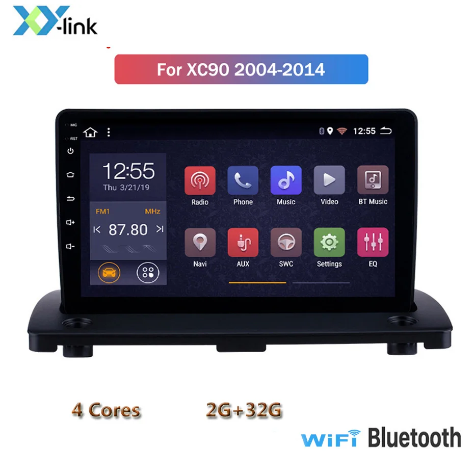 color2 DVD мультимедийный плеер для 2004- Volvo XC90 Android 8,1 9 дюймов автомобиля Радио Стерео головное устройство навигации gps - Цвет: color2
