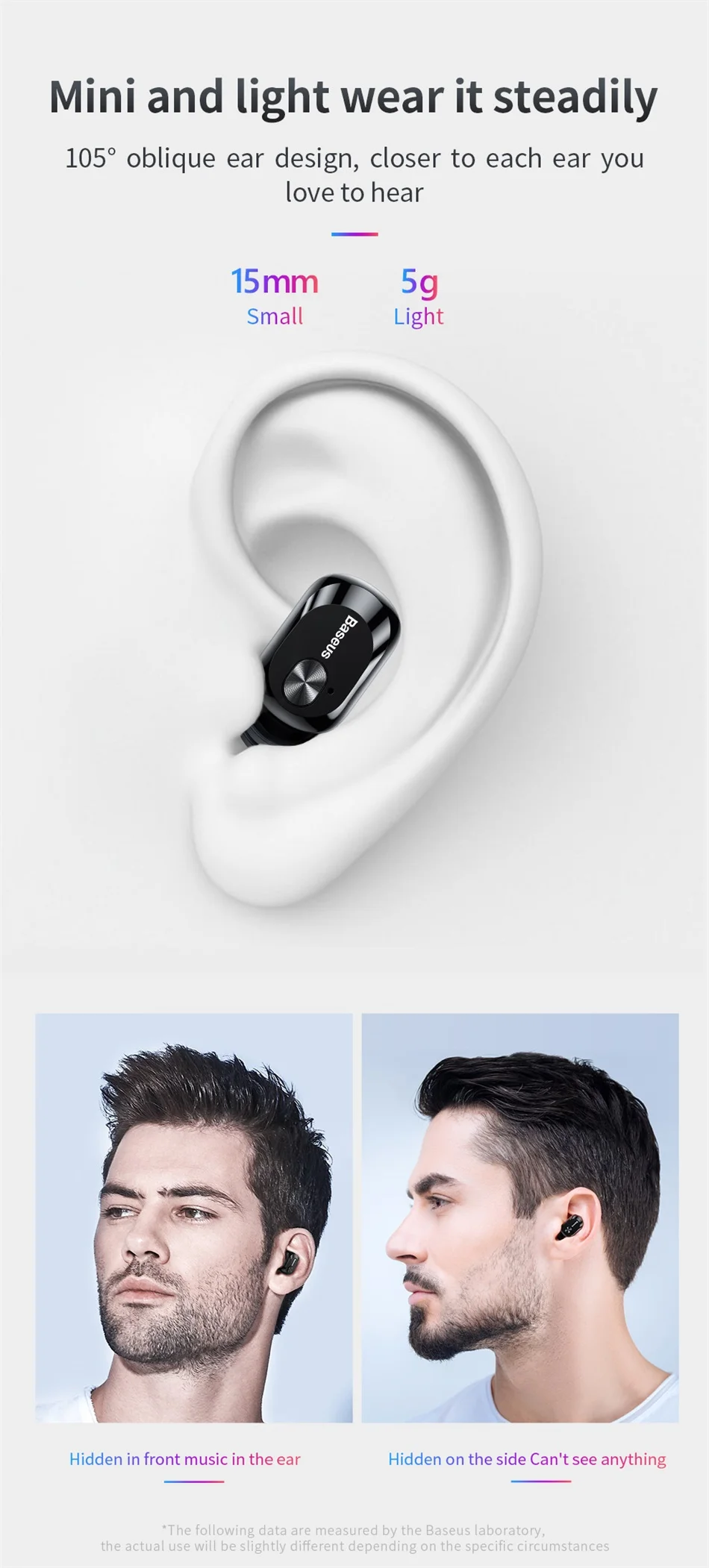 Baseus W01 TWS настоящие беспроводные блютуз наушники 5,0 умные Bluetooth Беспроводные наушники с микрофоном 6D стерео звук наушники для телефона