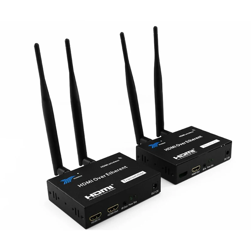 One pair 1080P wireless hdmi extender (TX+RX ) with IR support one transmitter to many receivers