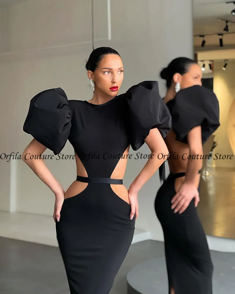 

Sexy 2021 Black Prom Dress Mermaid Cutway Side Back Split African Party Evening Dresses vestido de fiesta largo