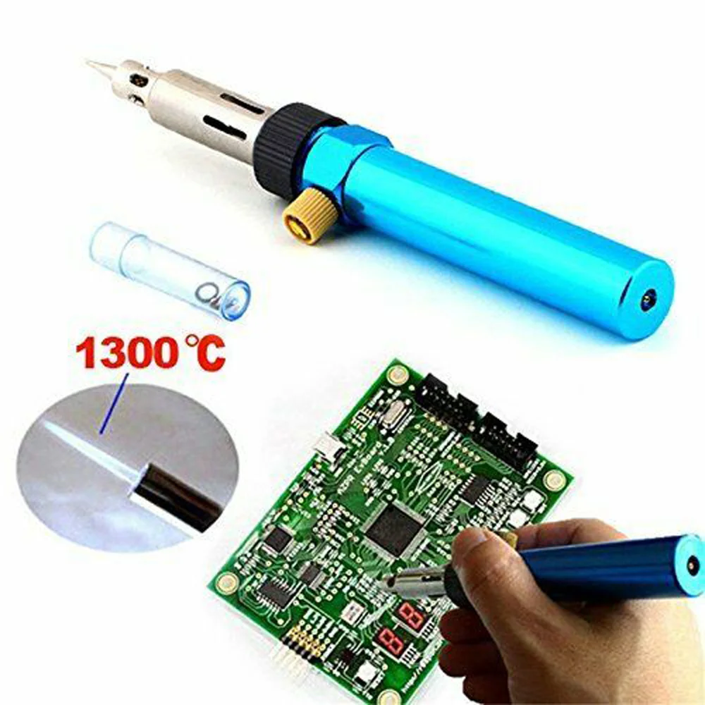 

1pcs Gas Gun Refillable Butane Welding Equipment Soldering Iron Pen Blue Welding Tool Adjustable Flame Torch