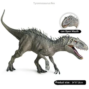 Фигурки Юрского периода Indominus Rex большого размера 34x8x18 см, экшн-фигурки с открытым ртом, Savage, тираннозавр, динозавр, мир, модель животных, детская игрушка