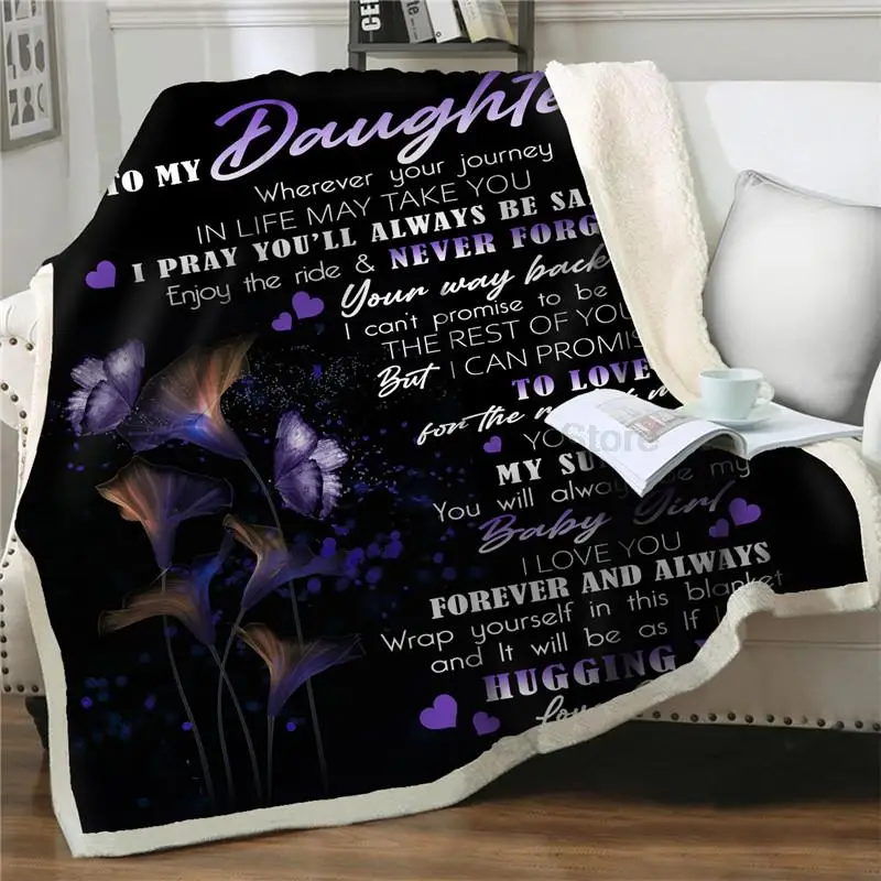 

Premium Decke zu Meinem Tochter Hohe Qualität weichen decken für Home Textilien Traumhafte blume Geschenk decke gewichteten deck