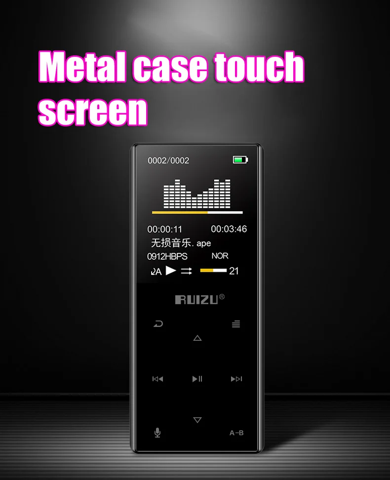 Новейший спортивный MP3-плеер RUIZU D29, 4 Гб, экран 1,8 дюйма, поддержка FM, запись, электронная книга, часы, шагомер, внешний динамик