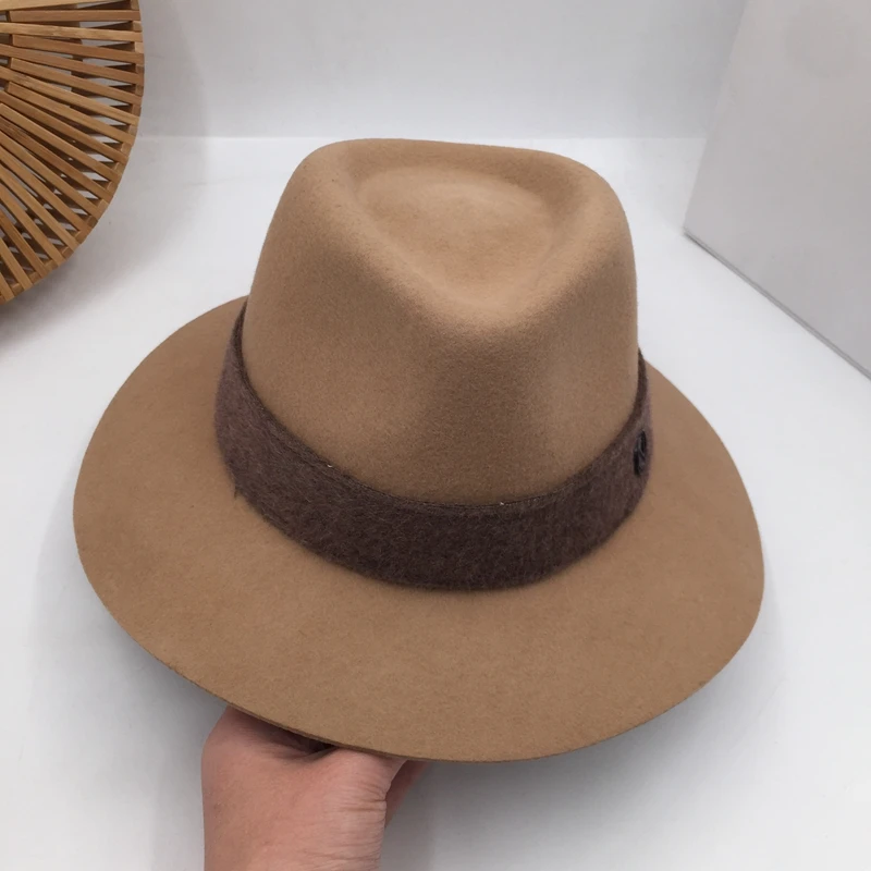 Sir About new camel wool peach heart cap panama hats in Europe and the agitation restoring ancient ways hat cap gentleman Fedora