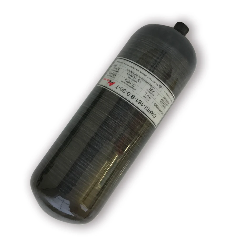 Verkauf AC3090 Carbon Faser Air Tank 9L HPA Druckluft Tank GB 300Bar PCP Luftgewehr Airforce Condor Für Jagd/tauchen Acecare