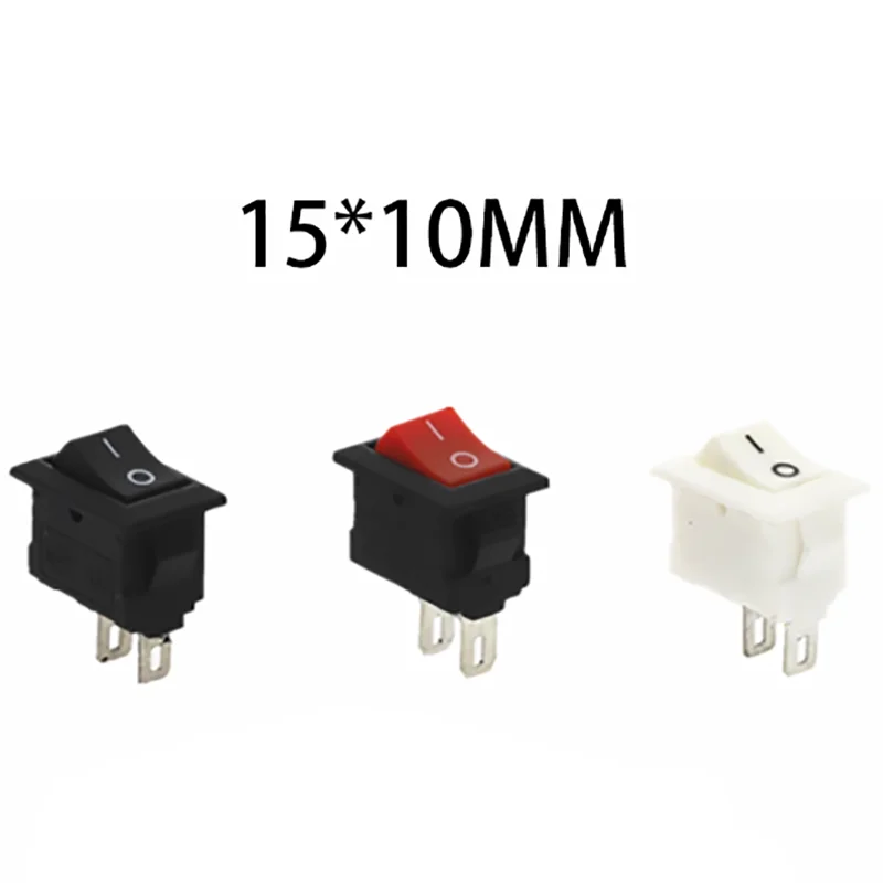5/10/50 шт. KCD11 кнопочный переключатель 15x10 мм SPST 2Pin 3A 250V вкл/выкл 15 * 10 черный красный и