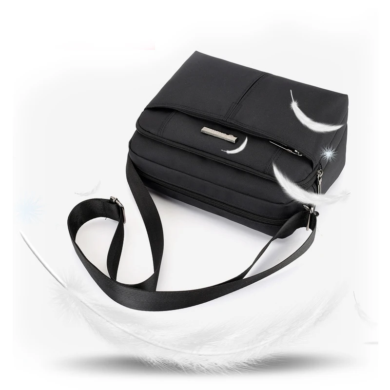 

New Men's Bag Old Dad Bag Nylon Cloth One Shoulder Crossbody Bag Simple Leisure Travel Men's Backpack Waterproof Breathable
