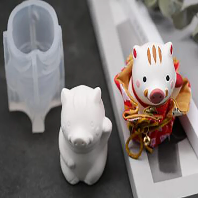 3D Пышное сердце силиконовая форма для ручной работы геометрический медведь полимерные инструменты DIY медведь каваи эпоксидная смола кошка ювелирные изделия Кролик свинка Ремесло Новинка