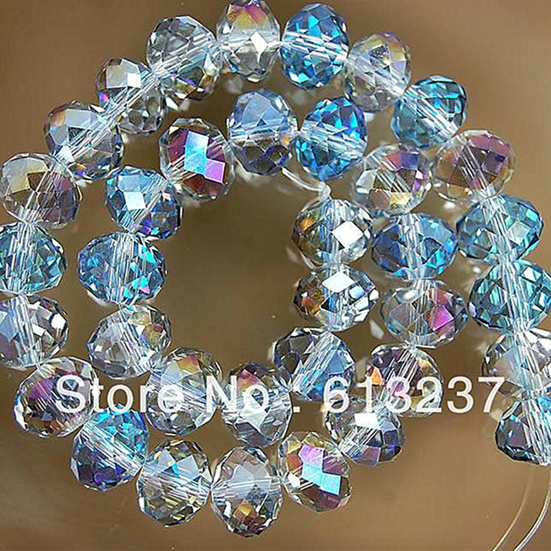 

Multicolor Crystal Glass 3x4mm 4x6mm 6x8mm 8x10mm Faceted Abacus Rondelle Beads Spacers Accessories Jewelry Making 15" GE4002