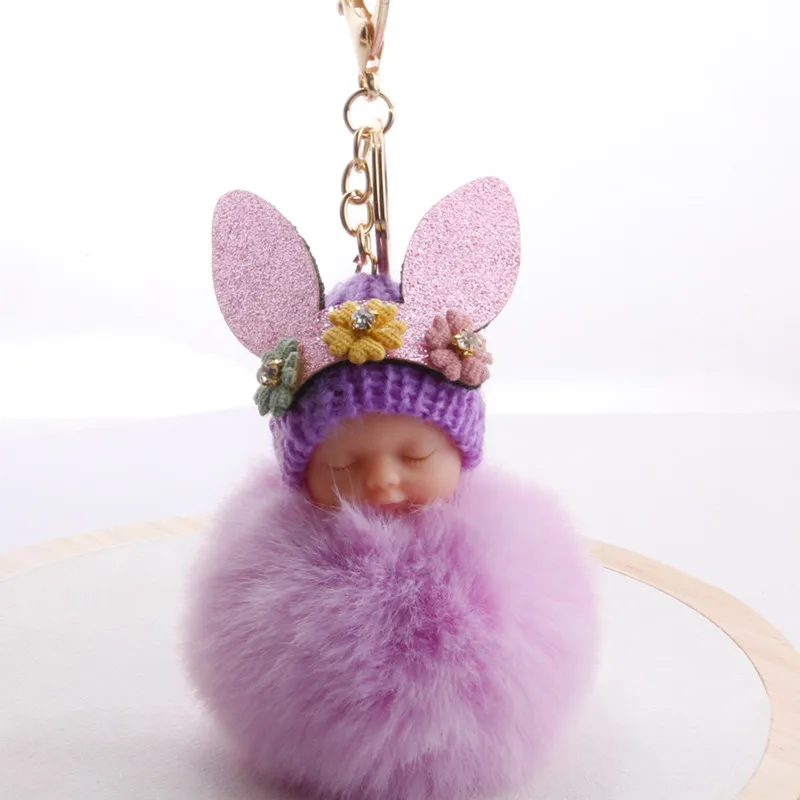 Спящий ребенок брелок-плюшевая кукла кулон Baby Shower Детские игрушки персональный