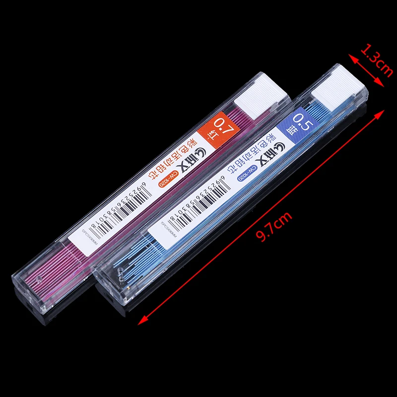 

1box 0.7mm Colorful Mechanical Pencil Lead Art Sketch Drawing Color Lead Writes In Grey School Office Supplies