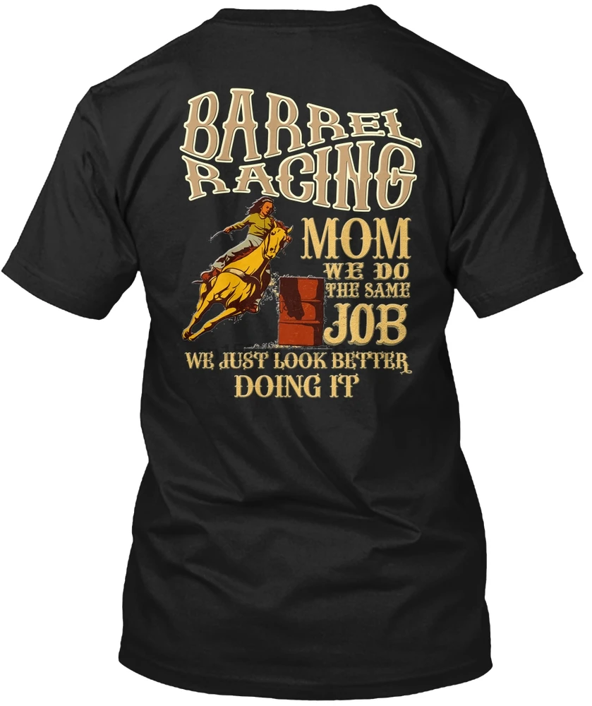 Мужская футболка Баррель Гонки мама выглядит лучше женская футболка|Мужские