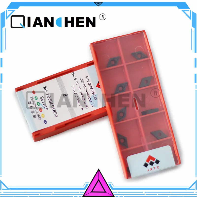 

Original JXTC DCMT070204-HM JT4125 DCMT070208-HM JT4125 (10pcs/lot) Tungsten Carbide Cutting Tools Insert Internal Turning Tool