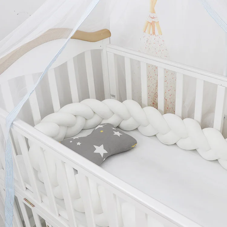 

1M/2M/3M/4M Baby Bed Bumper for Newborn Protector Crib Bumper Tour De Lit Bebe Tresse Baby Essentials