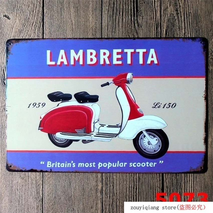 30*20cm Vintage Metal Tin Signs Motorcycle Medium Craft Iron Painting Wall Poster (Visit Our Store More Products!!!) | Дом и сад