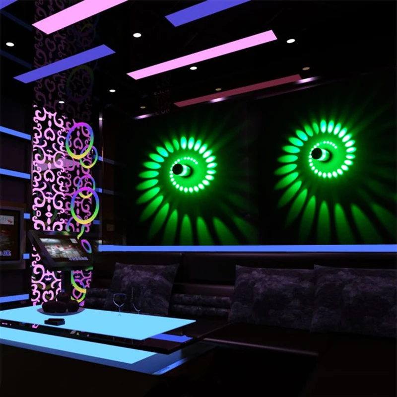 RGB светодиодный настенный светильник 3 Вт с регулируемой яркостью Настенные