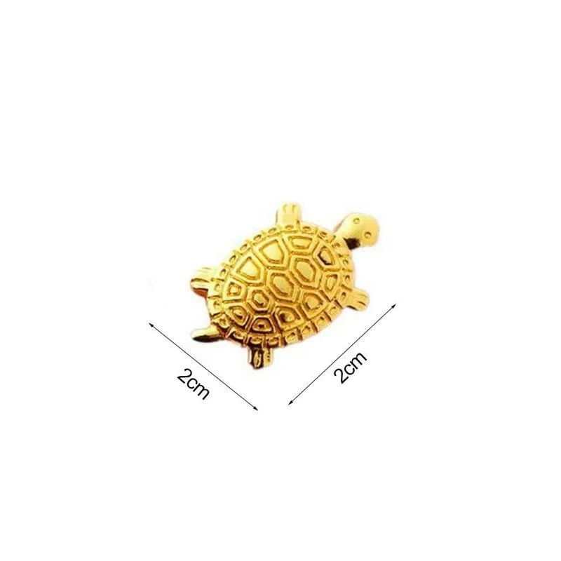

Japanese Money Small Golden Tortoise Defensive Shui Simulation 2x2cm Home Animals Tortois Gold Fortune Blessing Feng R8B6