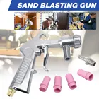Пескоструйный воздушный сифон с 4 керамическими насадками, подающая форсунка, Керамические наконечники, комплект абразивной пескоструйной обработки, абразивные электроинструменты
