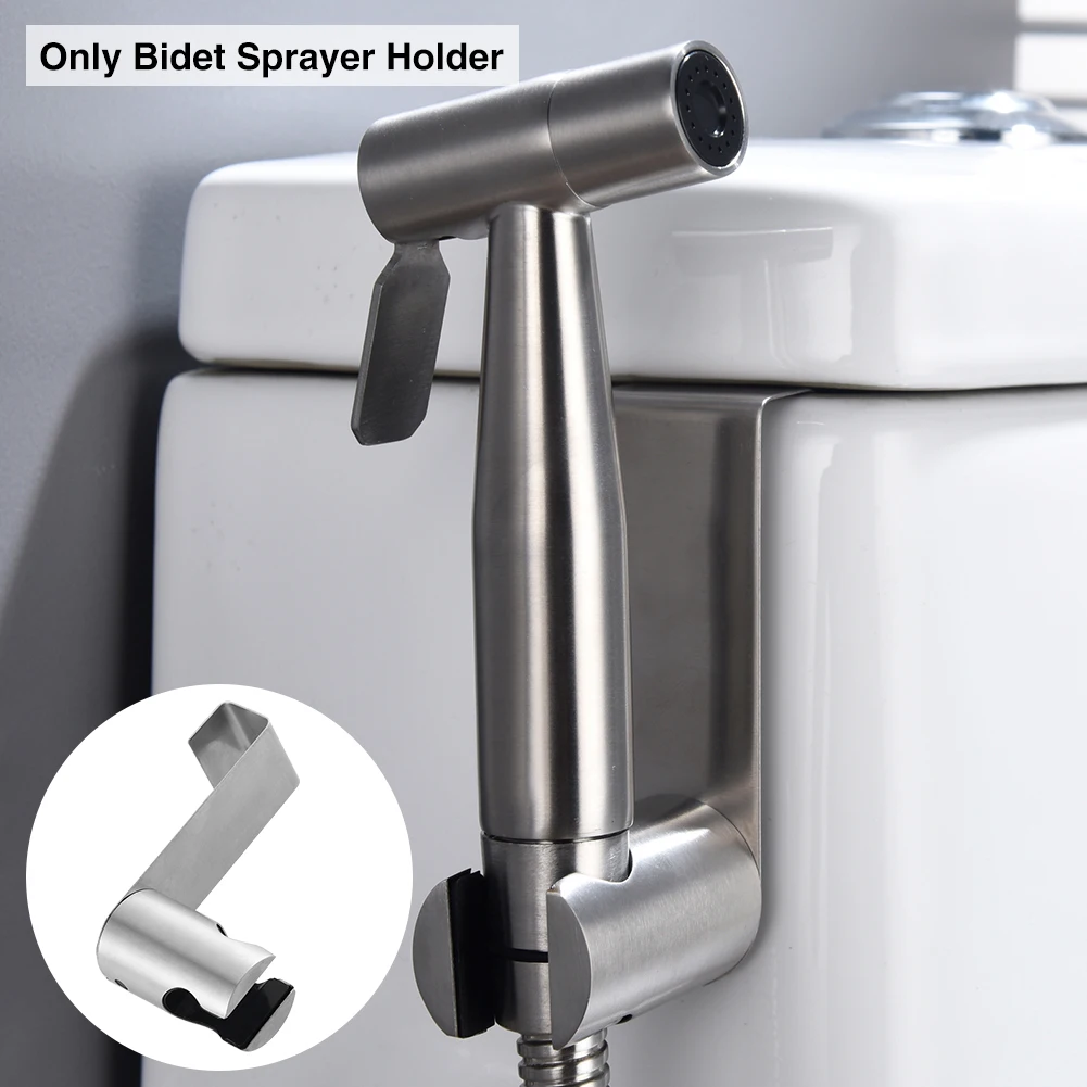 

Bidet Sprayer Holder Shower Wand Durable Multipurpose Handheld Waterproof Hanging Rack Stainless Steel Punch-free Easy Install