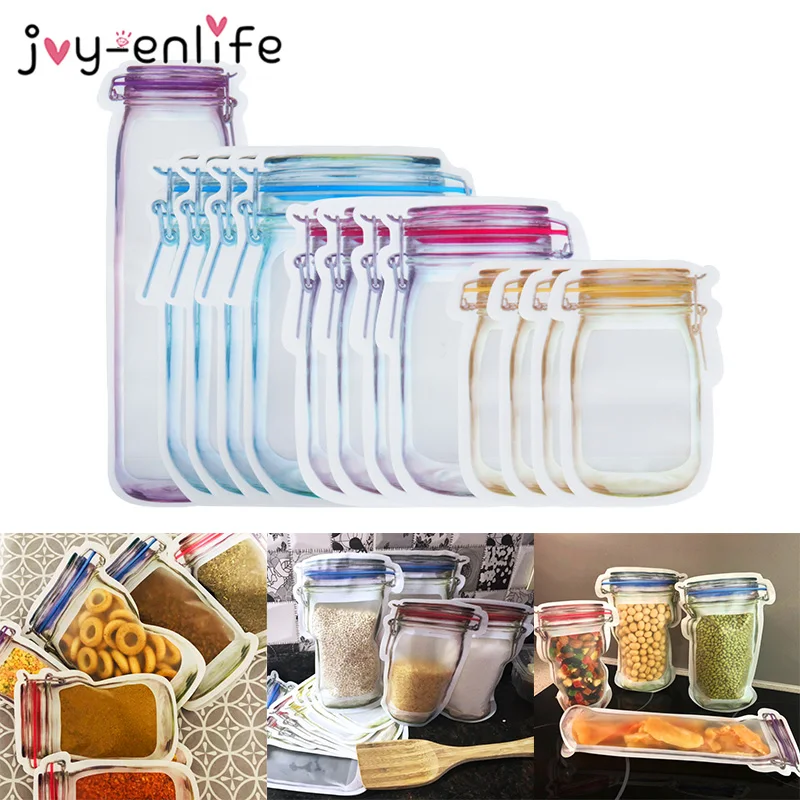 5 шт. мешки для хранения еды с замком молнией|Подарочные сумки и упаковка| |