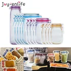 5 шт., мешки для хранения еды, с замком-молнией