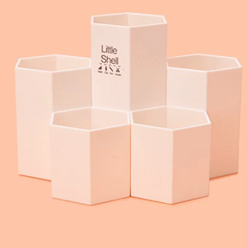 Цветной Ran школьный офисный Органайзер 5в1 сборка Шестигранная пластиковая