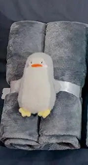 Penguin flannel S Мультяшные лесные животные, плюшевая подушка, милая мягкая подушка, мини-кулон, фланелевые одеяла, реквизит, детская кроватка, Декор - Цвет: Penguin flannel S