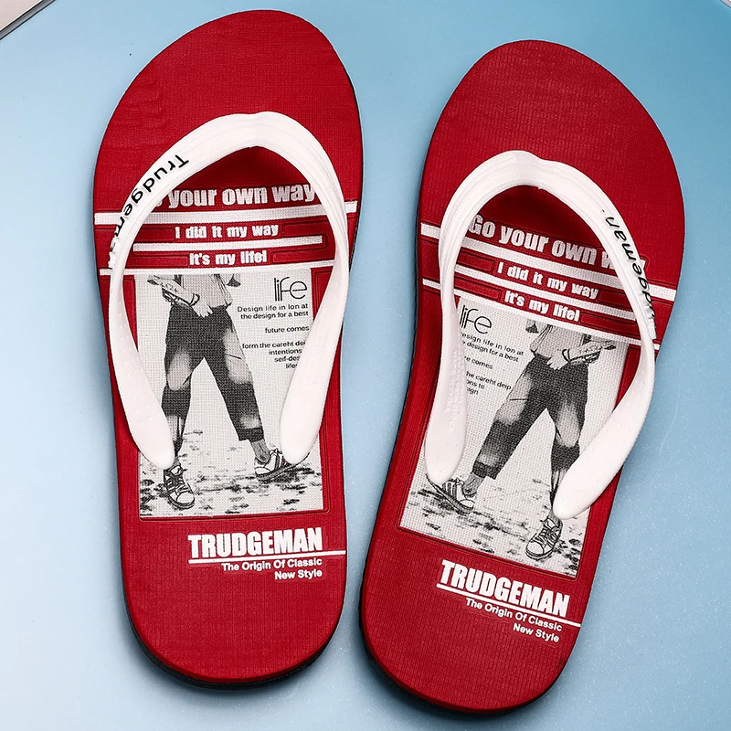 Летний светильник Мужские тапочки с рисунком в елочку пляжные Семейные Домашние