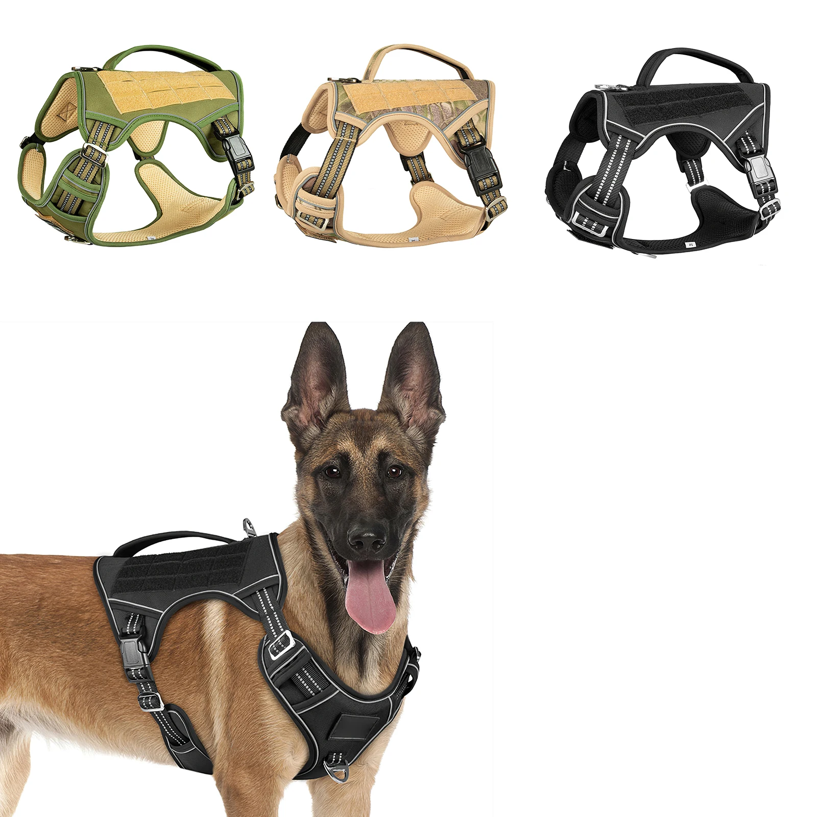 

Тактический нагрудный ремень для собак, спортивный тренировочный жилет для немецкой овчарки, полиции, работы
